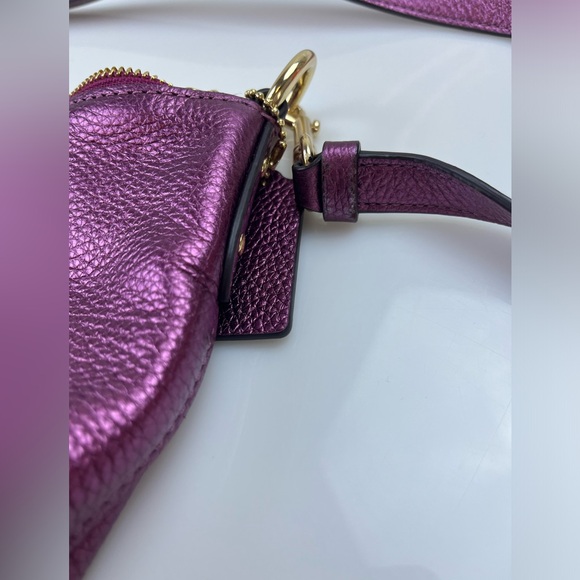 Coach Mini Abby Metallic Purple Crossbody Bag N239-8 - Picture 5 of 12